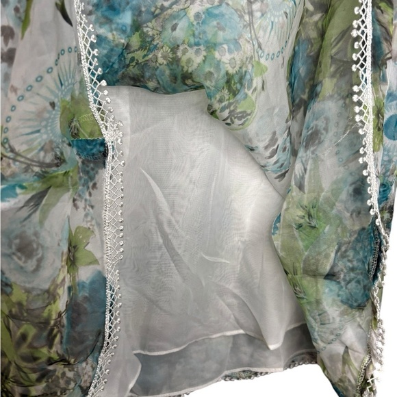 Vintage Y2K 90s LM Lulu Multi Textured Print Tank Bead Accents Size Medium - Picture 4 of 10